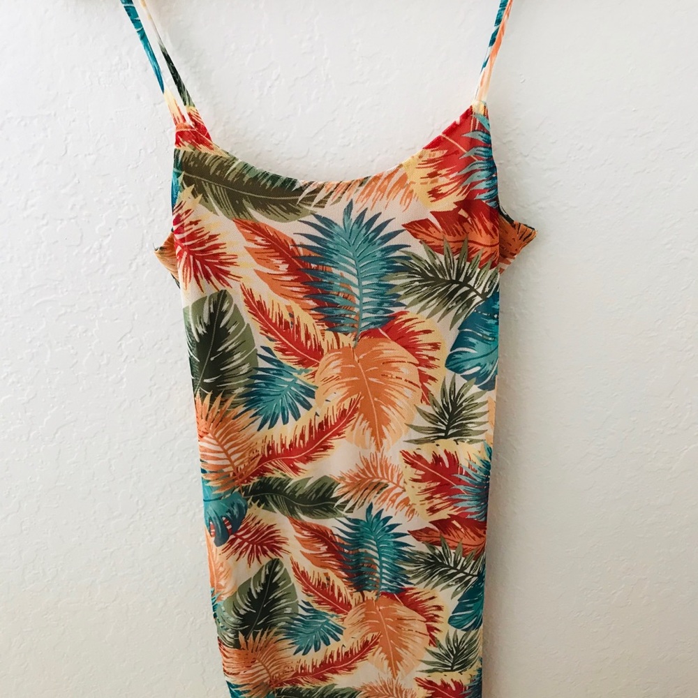 FASHION NOVA Multicolor Palm Mini Dress